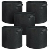 10 Pack Breathable Fabric Plant Grow Pots 2 to 20 Gallon Sizes - 10 Gallon-10PCS - Top-Down View