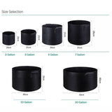 10 Pack Breathable Fabric Plant Grow Pots 2 to 20 Gallon Sizes - 20 Gallon-10PCS - Side View
