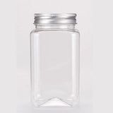 20pcs Square Transparent Plastic Bottle with Aluminum Cap Sealed Jar for Food Storage - 550ml - Extra Image