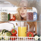 20pcs Square Transparent Plastic Bottle with Aluminum Cap Sealed Jar for Food - 550ml - Top-Down View