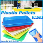 5-Piece Assorted Colour Plastic Tray Set
