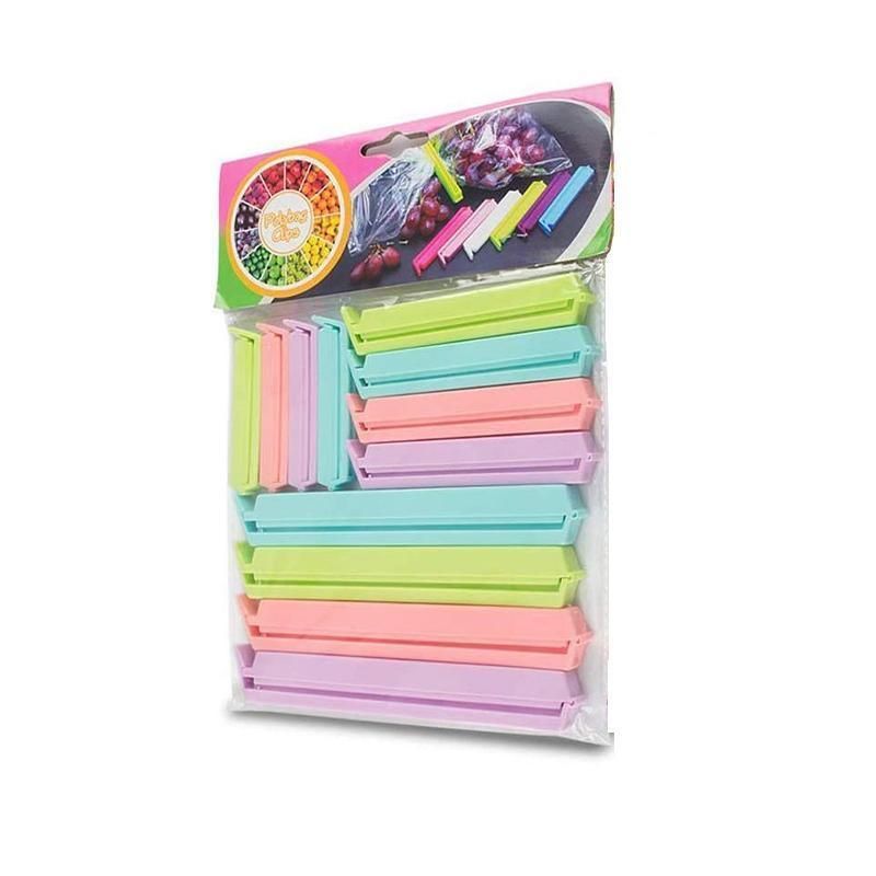 Plastic Sealing Bag Clip Sealer Clamp Kitchen Storage Food Snack Chips Seal Tool - 12PCS