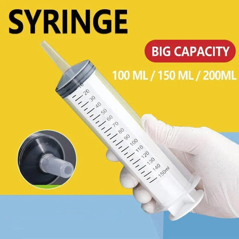 100-200Ml Reusable Hydroponics Nutrient Measuring Syringe - 100ML