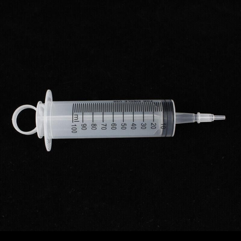 100-200Ml Reusable Hydroponics Nutrient Measuring Syringe - 100ML