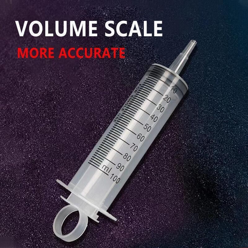 100-200Ml Reusable Hydroponics Nutrient Measuring Syringe - 100ML