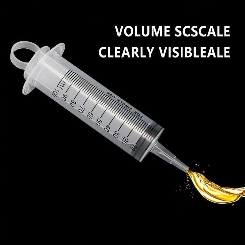 100-200Ml Reusable Hydroponics Nutrient Measuring Syringe - 100ML