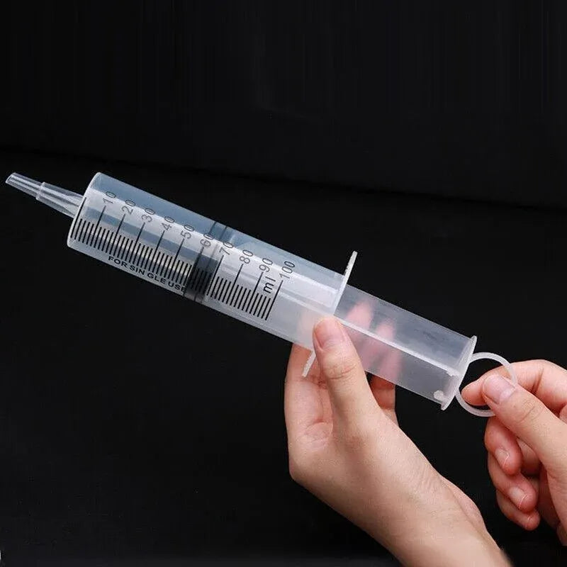 100-200Ml Reusable Hydroponics Nutrient Measuring Syringe - 100ML