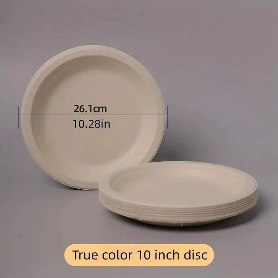 100x Biodegradable Sugarcane Paper Trays - Eco-Friendly & Durable for  Food - 7inches-100pcs