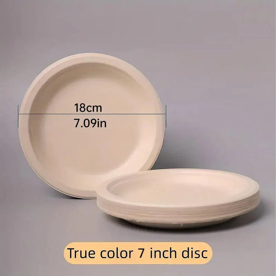 100x Biodegradable Sugarcane Paper Trays - Eco-Friendly & Durable for  Food - 9inches-100pcs