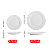 Ceramic Steak Vegetable Dessert Salad Plate Home Dinner Plate Kitchen Dining - 8.5inch - Side View