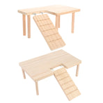 Hamster Wood Stand Platform with Ladder Small Animal Toy Hamster Rat Accessories - U-shape