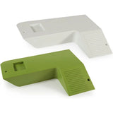 Turtle Climbing Platform Inclined Basking Ramp for Breeding Box Aquarium Habitat - White - Side View