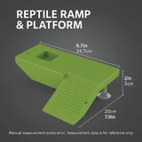 Turtle Climbing Platform Inclined Basking Ramp for Breeding Box Aquarium Habitat - White - Top-Down View