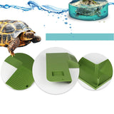 Turtle Climbing Platform Inclined Basking Ramp for Breeding Box Aquarium Habitat - White - 45-Degree Angle