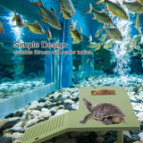 Turtle Climbing Platform Inclined Basking Ramp for Breeding Box Aquarium Habitat - White - Close-Up Angle
