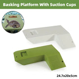 Turtle Climbing Platform Inclined Basking Ramp for Breeding Box Aquarium Habitat - White - Extra Image