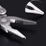 Outdoor Camping Multifunctional Folding Pliers Knife Tool Survival Gear Kit - Close-Up Angle
