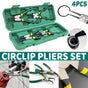 4 Piece Circlip Pliers Set 7 Inch Internal and External Straight and Bent Nose Tools