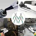 4 Piece Circlip Pliers Set 7 Inch Internal and External Straight and Bent Nose Tools