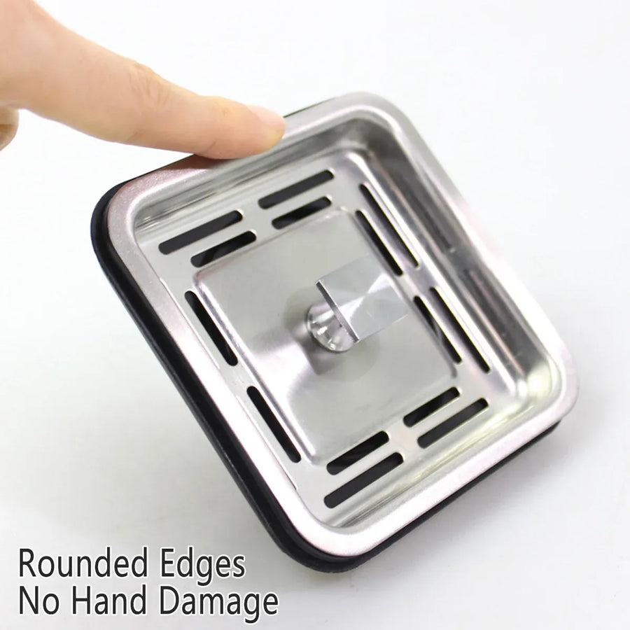 Kitchen Waste Disposer Square Lid Sink Plug Food Disintegration Drain Cover Tool