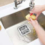 Kitchen Waste Disposer Square Lid Sink Plug Food Disintegration Drain Cover Tool - Extra Image