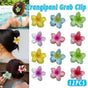 12-Piece Assorted Colour Frangipani Hair Clip Set