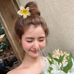 12-Piece Assorted Colour Frangipani Hair Clip Set