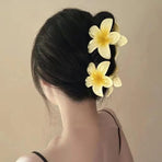 12-Piece Assorted Colour Frangipani Hair Clip Set