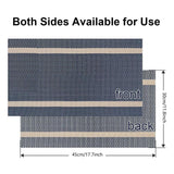 4X Anti-Slip Woven Placemat Waterproof Oil-proof Placemat Heat Resistant PVC Mat - Beige - Top-Down View
