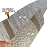 4X Anti-Slip Woven Placemat Waterproof Oil-proof Placemat Heat Resistant PVC Mat - Beige - Rear View