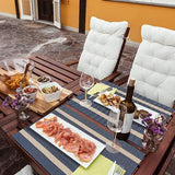 4X Anti-Slip Woven Placemat Waterproof Oil-proof Placemat Heat Resistant PVC Mat - Beige - Low Angle