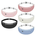 Running Waist Bag Mobile Phone Holder Fitness Sports Small Pouch Adjustable Belt - Shining Grey