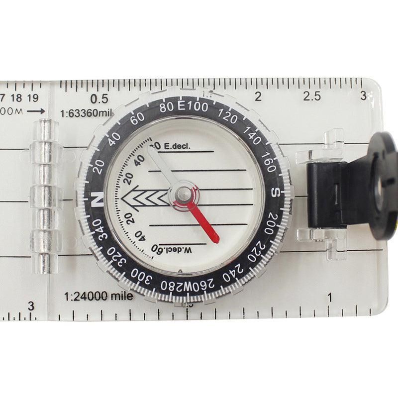Baseplate Pocket Compass Military Orienteering Hiking Camping Maps Lensatic Army