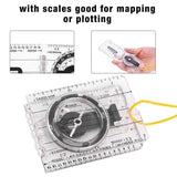Baseplate Pocket Compass Military Orienteering Hiking Camping Maps Lensatic Army - Extra Image