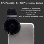 Black 37 mm Clip-On CPL Camera Filter Set - 2 Pieces