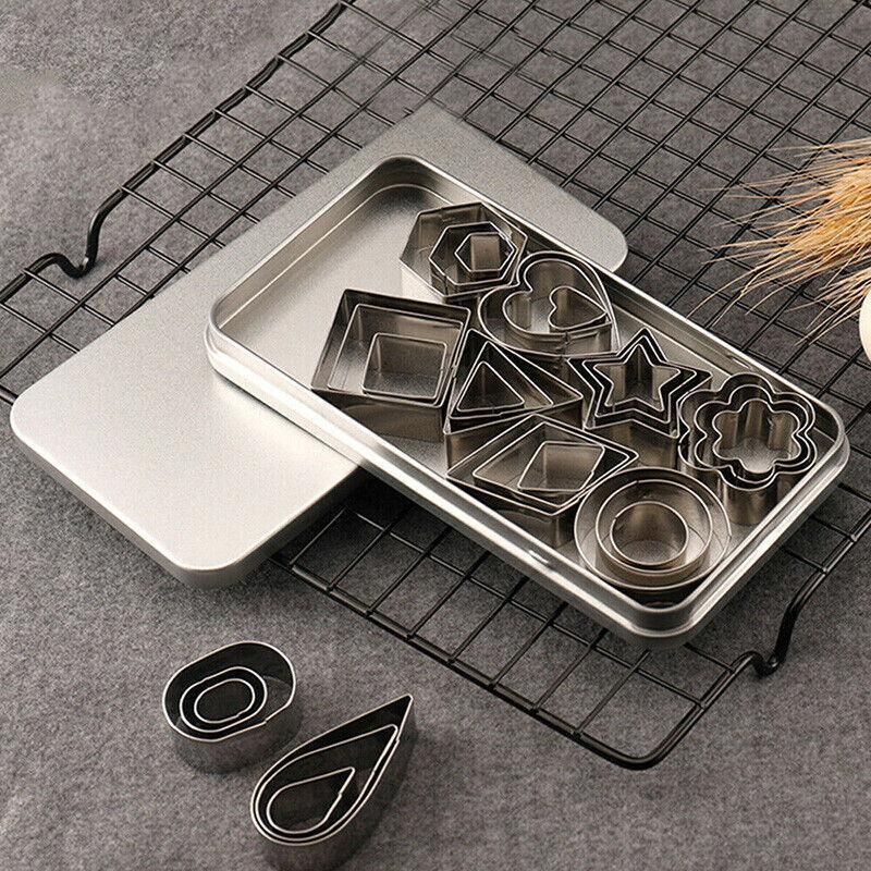 30X Polymer Clay Cutter Stainless Steel Geometry Pottery Tool Cutting Mould Diy
