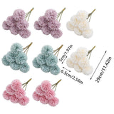 12pcs Artificial Dandelion Fake Flower Simulation Arrangement Desktop Decoration - Blue