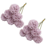 12pcs Artificial Dandelion Fake Flower Simulation Arrangement Desktop Decoration - Blue