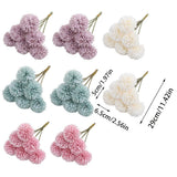 12pcs Artificial Dandelion Fake Flower Simulation Arrangement Desktop Decoration - Pink - Top-Down View