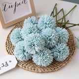 12pcs Artificial Dandelion Fake Flower Simulation Arrangement Desktop Decoration - Pink - Close-Up Angle