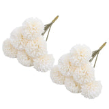 12pcs Artificial Dandelion Fake Flower Simulation Arrangement Desktop Decoration - Pink - Rear View