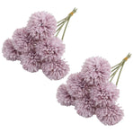 12pcs Artificial Dandelion Fake Flower Simulation Arrangement Desktop Decoration - Purple