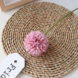 12pcs Artificial Dandelion Fake Flower Simulation Arrangement Desktop Decoration - Purple - 45-Degree Angle