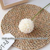 12pcs Artificial Dandelion Fake Flower Simulation Arrangement Desktop Decoration - White - Top-Down View