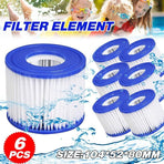 6pcs Lay Z Spa Filter Cartridge VI Size 58323 Replacement by Bestway Cartridge