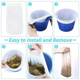 Pool Skimmer Socks for Filter Basket Debris Net Bags 5 to 30 Pieces - 5PCS - Top-Down View