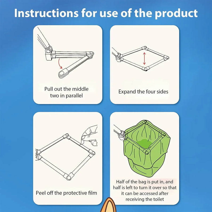 Portable Poop Picker Non Slip Handle Waste Bag Holder for Outdoor Cleaning Use