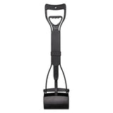 Long Handle Pet Pooper Scooper with Clamping Jaw for Dog Waste Pickup Outdoor Use - Front View