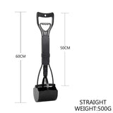 Long Handle Pet Pooper Scooper with Clamping Jaw for Dog Waste Pickup Outdoor Use - Side View