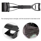 Long Handle Pet Pooper Scooper with Clamping Jaw for Dog Waste Pickup Outdoor Use - Top-Down View